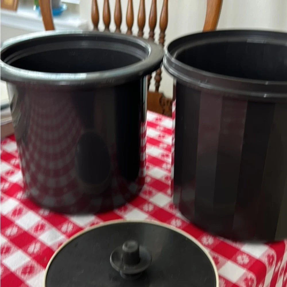Vintage Tupperware, three-piece, insulated ice bucket